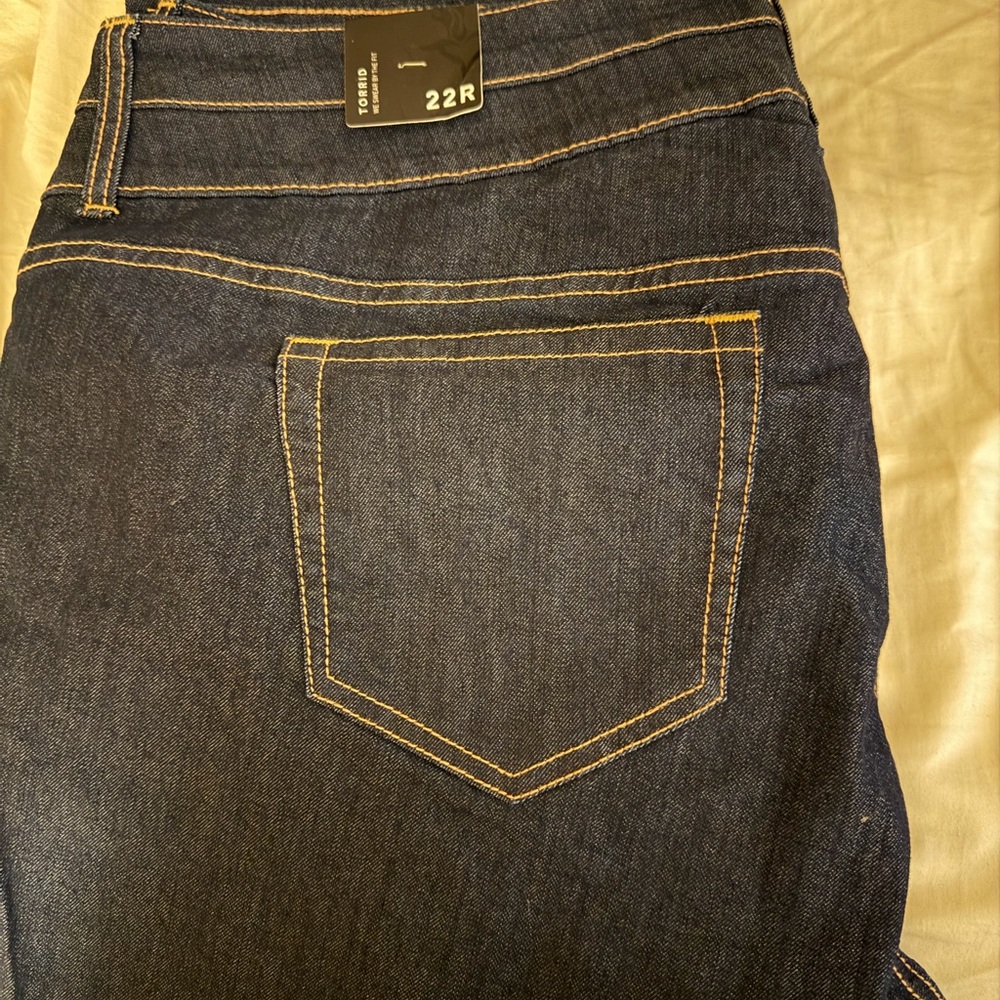 Torrid High Rise Skinny Double Band Jeans Dark Wash 22R NWT